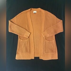 Orange Knit Cardigan